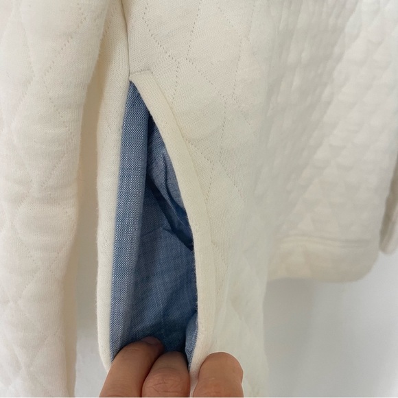 Southern Tide Womens Preppy Quilted Pullover Sweater XS Ivory Classic Coastal - Picture 7 of 16